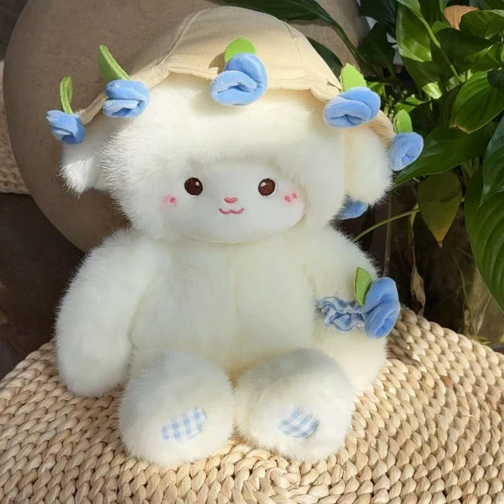 Ovejita con ramo de flores