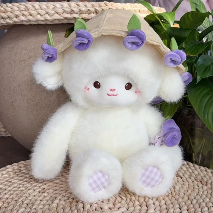 Ovejita con ramo de flores