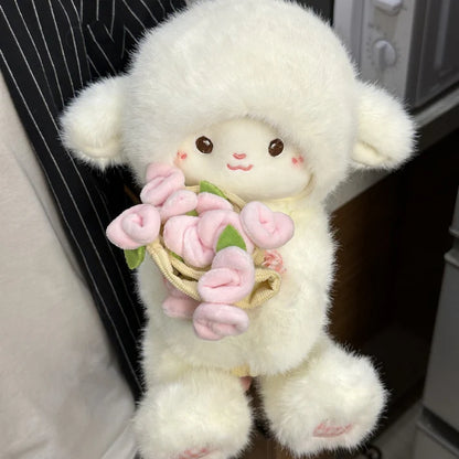 Ovejita con ramo de flores